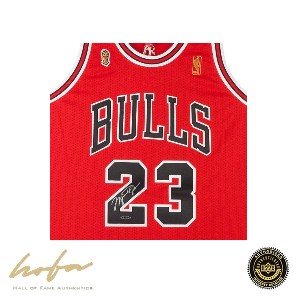 100% Authentic Michael Jordan Mitchell Ness 96 97 Flu Game Bulls Jersey 52  2XL