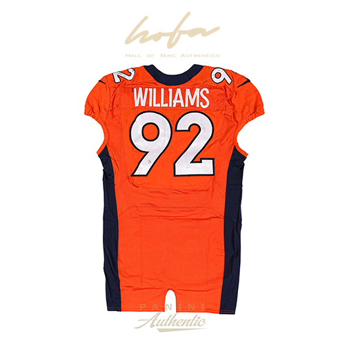 SYLVESTER WILLIAMS GAME WORN DENVER BRONCOS JERSEY AND PANT SET FROM 10/23/2014 VS THE SAN DIEGO CHARGERS ~LIMITED EDITION 1/1~