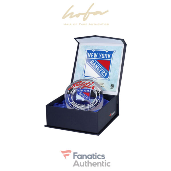 Fanatics Authentic Certified Jacob Trouba New York Rangers Autographed Crystal Puck Filled with Ice from the 2019-20 Season 