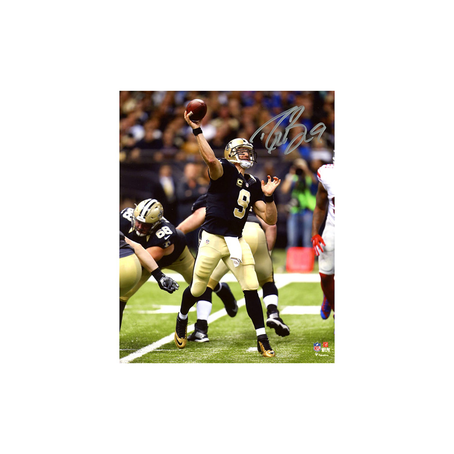 Drew Brees New Orleans Saints Autographed 8″ x 10″ Black Jersey Photograph